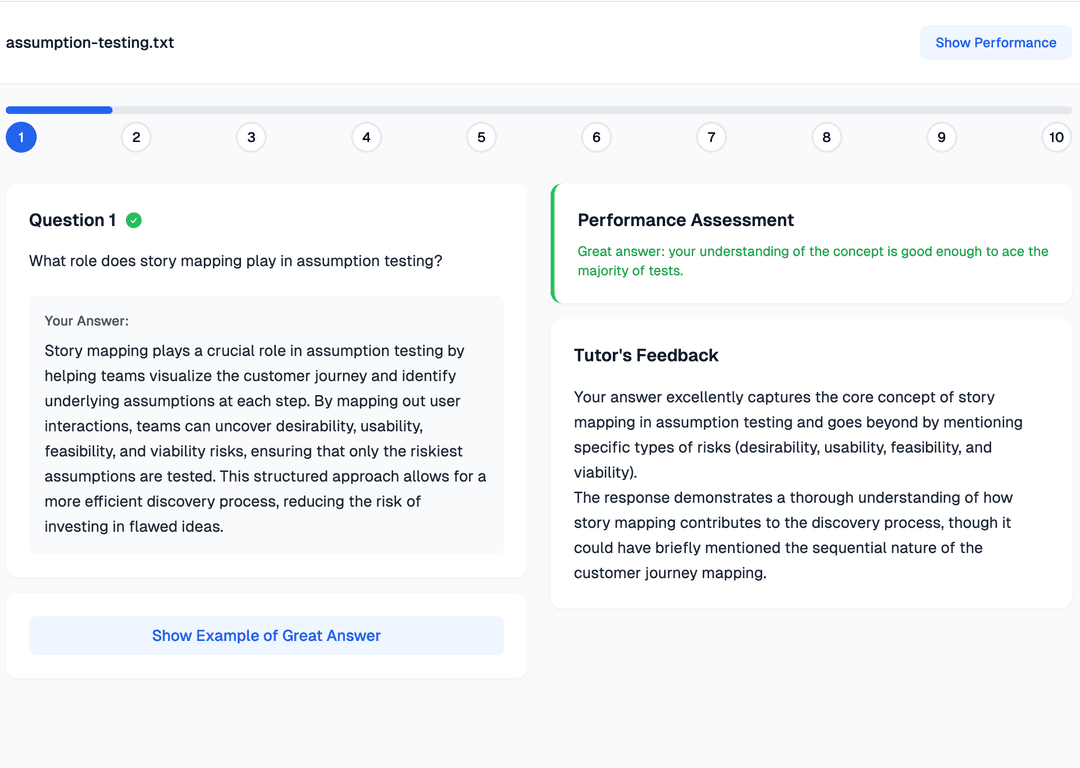 Open ended correction example